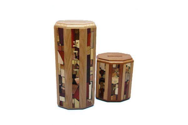 Comparison of the XL and Large Octagonal Tzedakah Boxes - Wooden Tzedakah Boxes