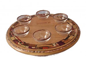 Lazy Susan Passover Plate-The Pesach Plate that Turns-Cherry Wood Lazy-Susan-Seder-Plate-Lazy-Susan-Passover-Plate-Judaica-Gift-SED-LS-O-O-RW-mosaic-plate2.jpg