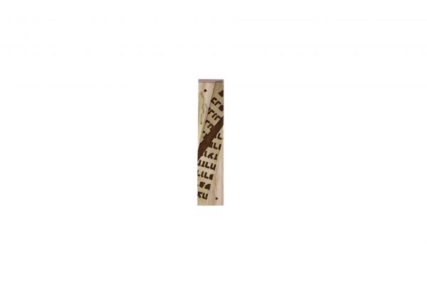 #1 - Modern Wood Mezuzah - Designer Metal & Wood Mezuzah Case - Housewarming Gift - Maple/Ebony/Brass