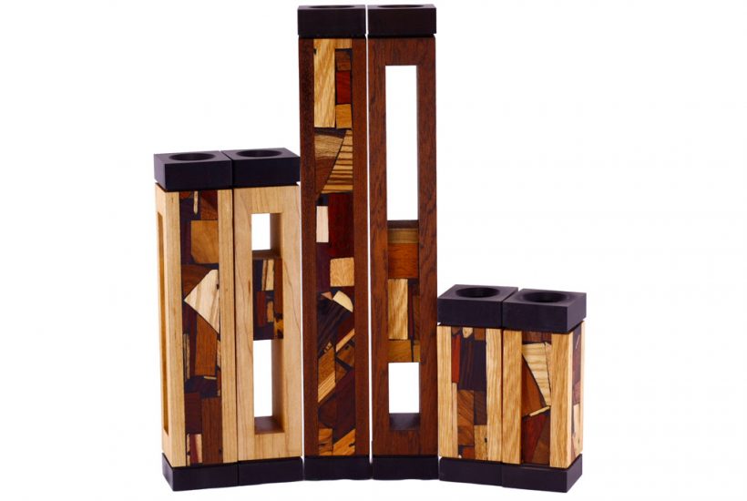 Wooden CandlesticksJewish Sabbath LightsFire and Light