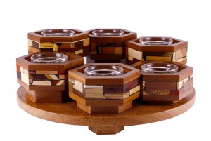 Wood Mosaic Seder Plate with Pedestals and Plate- Sapelli WoodSeder Plate-Passover Plate-Wood and Mosaics Seder-Plate-Passover-Plate-Wood-and-Mosaics-SED-MH-0-Sap-RW_7thTry-031..jpg
