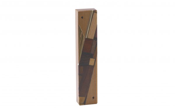 Wooden Mezuzah-Reversi Mosaics-Judaica Gift