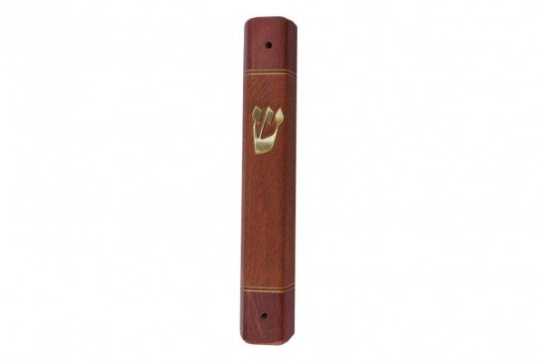 Classic Wooden Mezuzah-Natural Non Dyed Colors-Thin Mezuzah-MEZ-GT-S-O