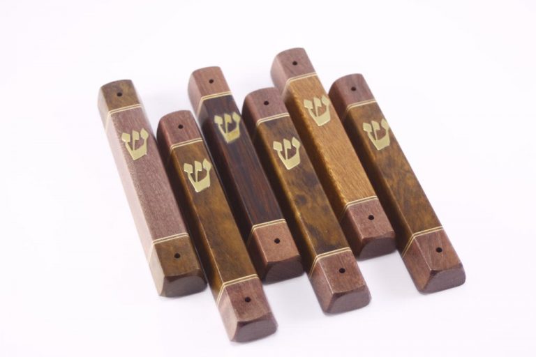 Wooden MezuzahClassic Wood MezuzahJudaica Gifts