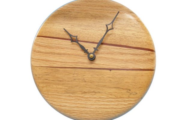 Modern Wood Wall Clock 2- Contemporary Kitchen Clock - Housewarming Gift - CLOCK-P1-O0multi2
