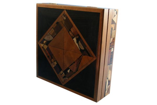 Large Mosaic Box - Interlocking-Squares - Jewelry-Box - Keepsake Box