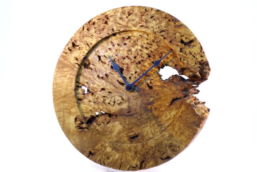 Oak Root 4 Wooden Wall Clock Rustic Kitchen Wall Clock