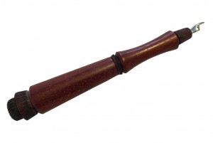Wooden Torah Pointer - Wood and Silver - Pyro Accents - Paduak Wooden Torah Pointer - Wood and Silver - Swarovski Inlay - Imbuya Wood - TOR-WSP1-O-Paduak