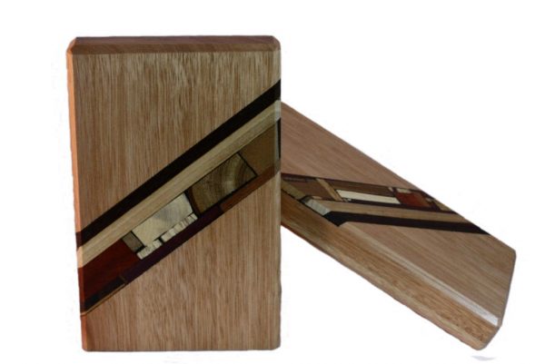 Wood Bookends- Wooden Mosaic Decoration