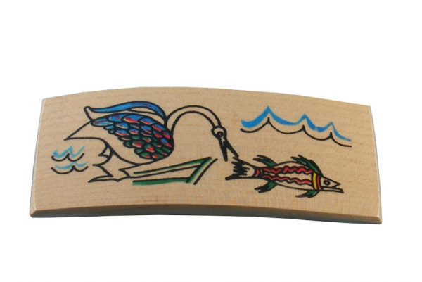 Bird & Fish Wooden Archaeology Barrette | Etz-Ron