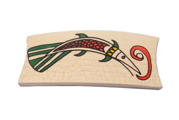 Fish Archaeology Barrette - Wodden Biblical Barrette-BAR-Fish-O-map