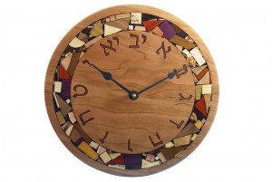 Wooden Wall Clock with Hebrew Numerals-Modern Mosaic Clock Wooden-Wall-Clock-with-Hebrew-Numerals-Modern-Mosaic-Clock-CLOCK-M-O-O-RWP-2010_0519tryfirst0137.jpg