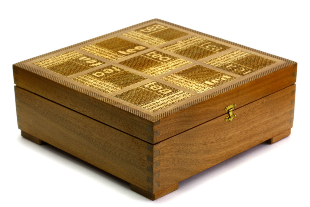 Designer Deep Wooden Tea Box-Tea Bag Selection Box-Wood Tea Chest-Designer  Deep Wooden Tea Box-Shabbat Table Decoration