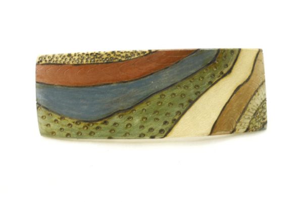 Decorated Wooden Barrette-Art Deco Hair Clip-Colored Barrette-BARRETTE-ArtDeco-6-maple-LCR-MG_4187