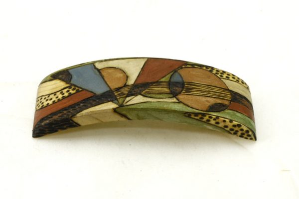Hair Accessory-Art Nouveau Barrette-Wooden Hair Accessory-BARRETTE-ArtDeco-9-maple-LCR-MG_4207