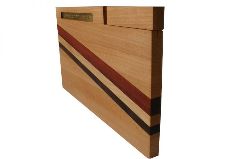 Cutting Board with Knife & Blessing Wooden Bread Board & KnifeShabbat Challah Board w/ Knife