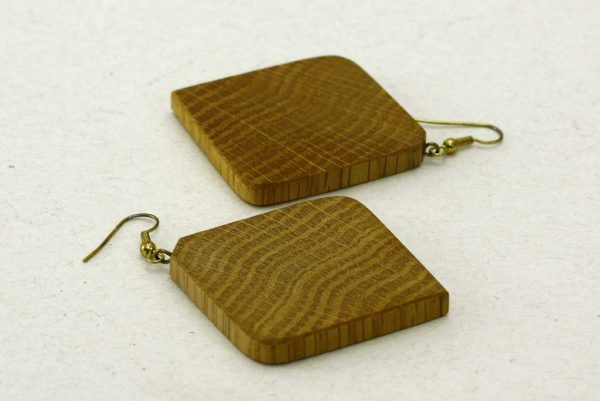 Square Oak Earrings-Jewelry Accessory-Simple Lightweight Earrings_E-SqOak-7.7-oak-RWCL-MG_4390