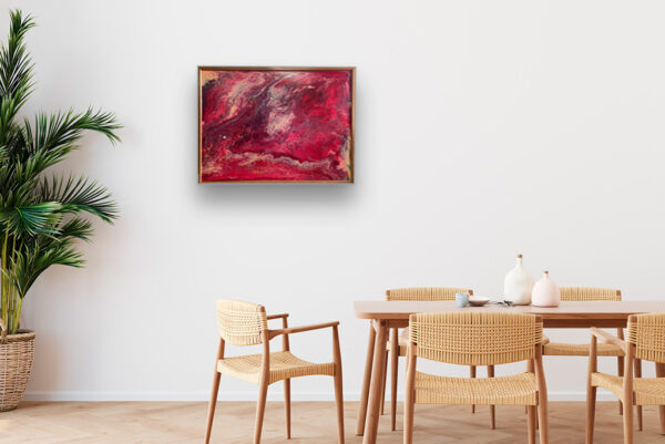 Chaos-Framed Abstract Art by Amy Gilron-Etz-Ron-Reds- rE